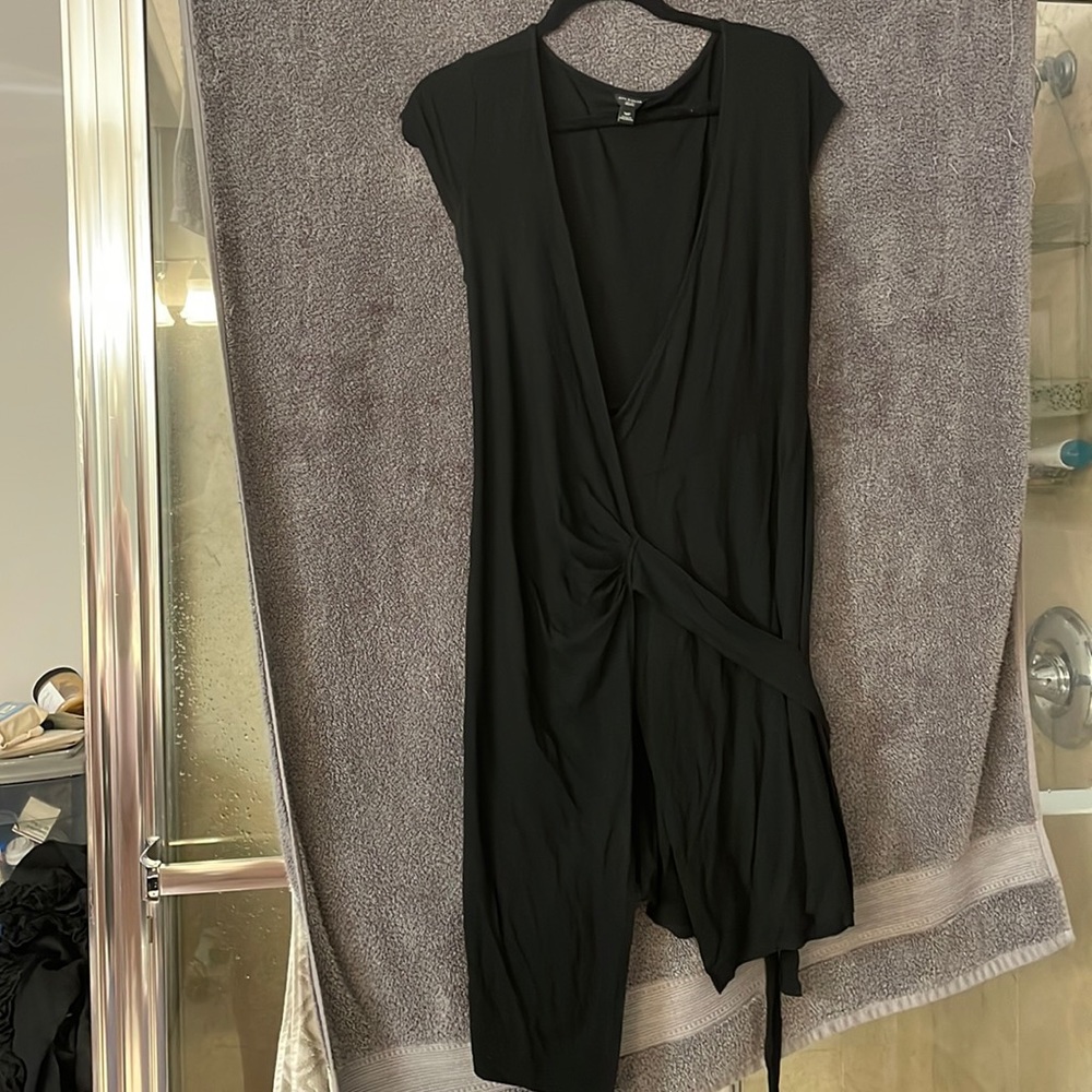 Black wrap dress